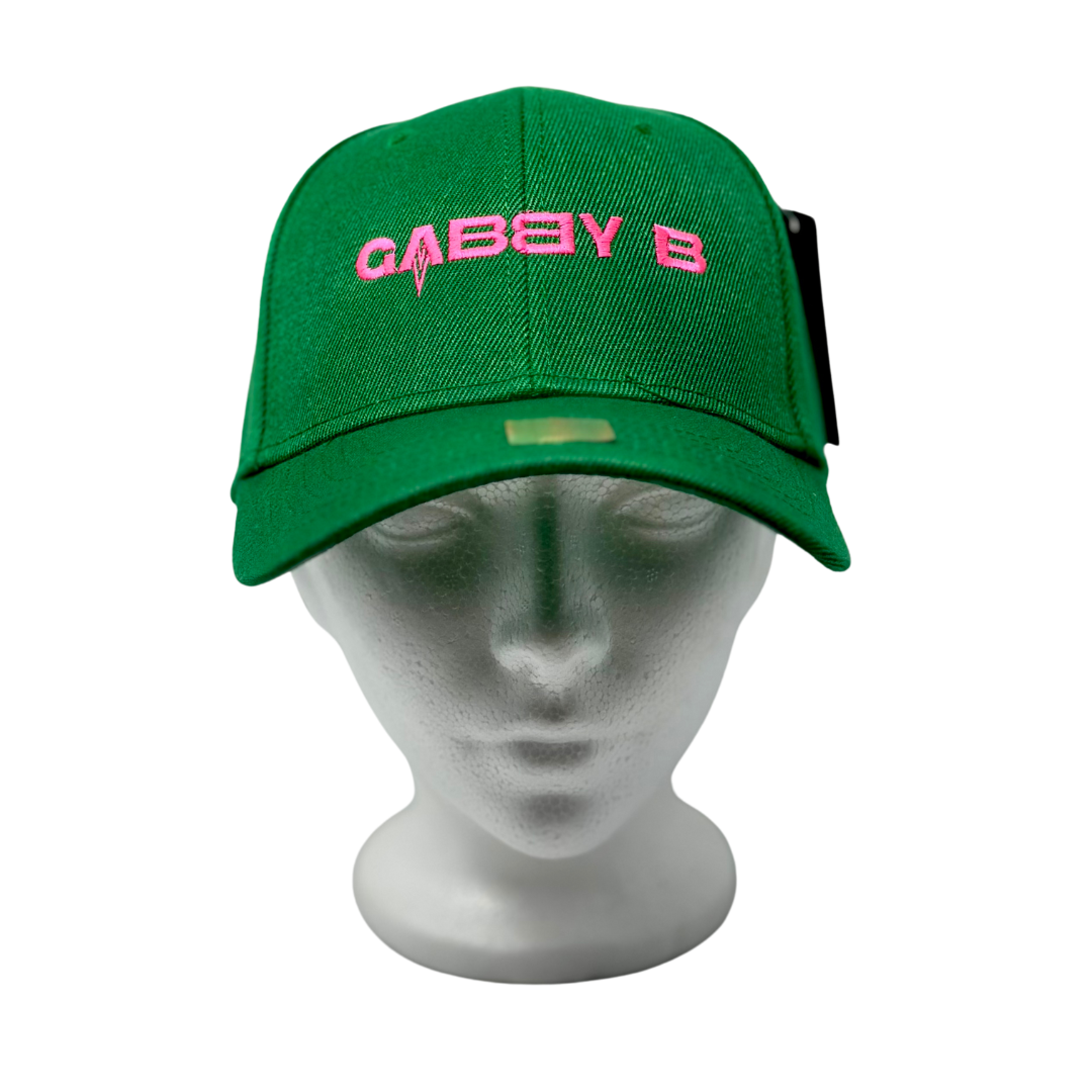 Green Adjustable Velcro "Gabby B" Logo Hat