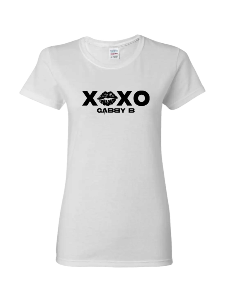 Women's Classic Fit White/Black "XOXO" T-Shirt