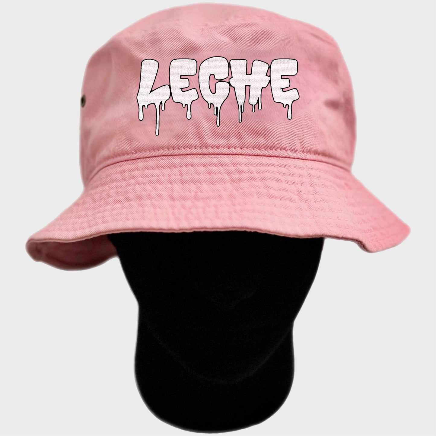 Light Pink "LECHE" Bucket Hat